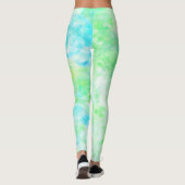 Aquamarijn Blauw Groene Sparkle Leggings (Achterkant)