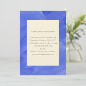 Aquamarijn Blauwe Aquarel Minimalistische Trouwdag Kaart (Staand voorkant)