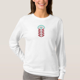 Aquamarijn Bloem Art Print T-shirt
