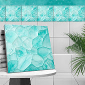 Aquamarijn - cellen abstract tegeltje