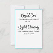 Aquamarijn Crystal Betekenis Kaart (Achterkant)
