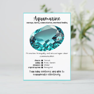 Aquamarijn Crystal Betekenis Kaart