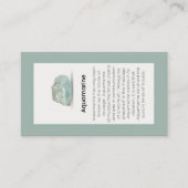Aquamarijn Crystal Betekenis Sieraden Display Visitekaartje (Voorkant)