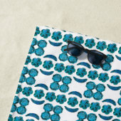 Aquamarijn edelsteen kunst strandlaken (In situ)