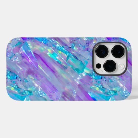 Aquamarijn en Amethist Kristal Case-Mate iPhone Case (Achterkant (horizontaal))