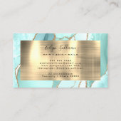 Aquamarijn en Gold Agaat Visitekaartje (Achterkant)