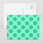 Aquamarijn en groene Stippen Briefkaart (Voorkant / Achterkant)