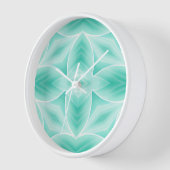 Aquamarijn en wit geometrisch patroon (Hoek)