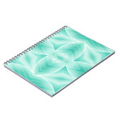 Aquamarijn en wit geometrisch patroon notitieboek (Linkerzijde)