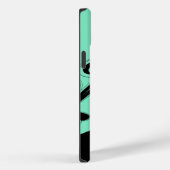 Aquamarijn en zwart scroll accent persoonlijk Case-Mate iPhone case (Achterkant / Rechts)