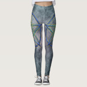 Aquamarijn Enchantment: een juweelpentagram Leggings (Voorkant)