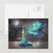 Aquamarijn Eve Celestial Faerie Fairy Fantasy Art Briefkaart (Voorkant / Achterkant)