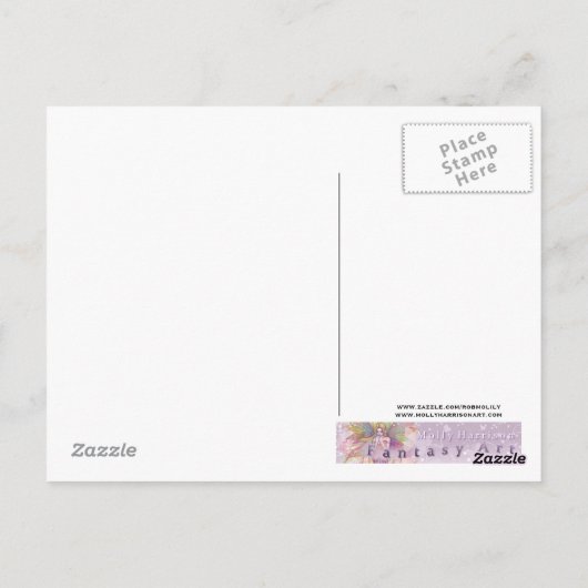 Aquamarijn Eve Celestial Faerie Fairy Fantasy Art Briefkaart (Achterkant)