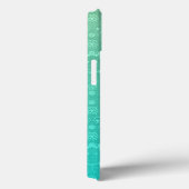 Aquamarijn Fancy Damast Turquoise Persoonlijke Kun Case-Mate iPhone Case (Achterkant / Rechts)