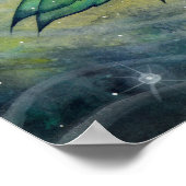 Aquamarijn Fee Fantasie Kunst Poster Print (Hoek)