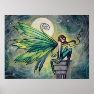Aquamarijn Fee Fantasie Kunst Poster Print