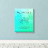 Aquamarijn geboortesteen - Maart gedicht kunst can Canvas Afdruk (Insitu (Houten vloer))