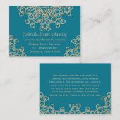 Aquamarijn Gold Indian Receptie Enclosure Kaart (Voorkant / Achterkant)