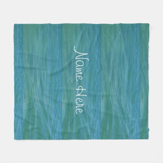 Aquamarijn golven strand golven tropisch blauw gro fleece deken (Voorkant (Horizontaal))