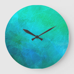Aquamarijn Groen Blauw Ijs Abstracte Kunst Grote Klok