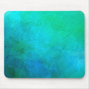 Aquamarijn Groen Blauw Ijs Abstracte Kunst Muismat