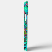 Aquamarijn Groovy Abstract Retro Vloeibare Draaiko Case-Mate iPhone Case (Achterkant / Rechts)