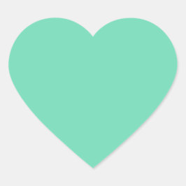 Aquamarijn Kleur Hart Sticker