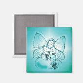 Aquamarijn koelkastmagneet magneet (Voorkant / Achterkant)