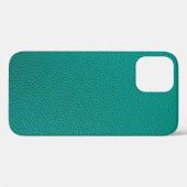 Aquamarijn leer: modieuze slangentextuur. Case-Mate iPhone case (Achterkant (horizontaal))
