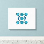 Aquamarijn Motief Canvas Afdruk (Insitu (Houten vloer))