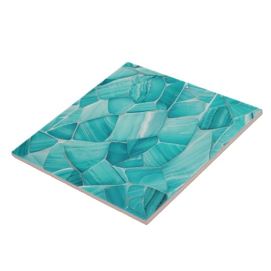 Aquamarijn - Mozaïek Tegeltje (Zijkant)