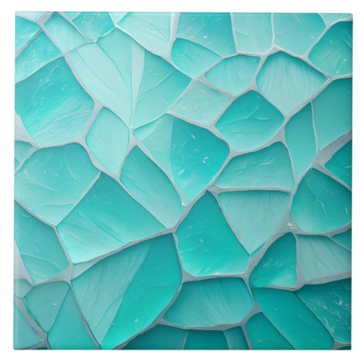 Aquamarijn - Mozaïek Tegeltje (Voorkant)