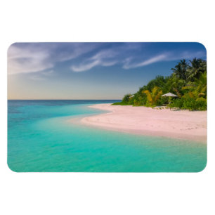 Aquamarijn oceaan tropisch strand panorama magneet