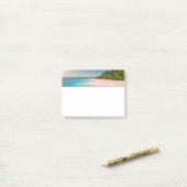 Aquamarijn oceaan tropisch strand Scenic Post-it® Notes (Op bureau)