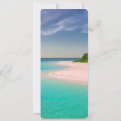 Aquamarijn Oceaan Tropisch Strand Scenisch Menu Kaart (Achterkant)