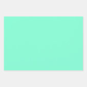 Aquamarijn Solid Color | Klassiek | Elegant Inpakpapier Vel (Voorkant 2)