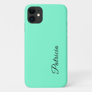 Aquamarijn Solid Color Minimalistische Elegante na Case-Mate iPhone Case