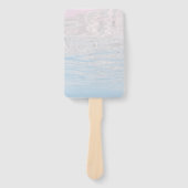 Aquamarijn Turquoise Blauwe Zomergolven Blank Handwaaier (Voorkant)