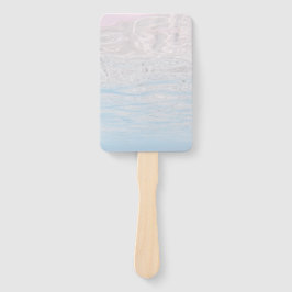 Aquamarijn Turquoise Blauwe Zomergolven Blank Handwaaier