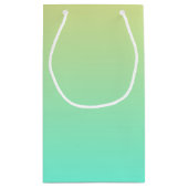 Aquamarijn van turquoise naar geel gradiënt klein cadeauzakje (Achterkant)