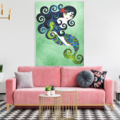 Aquamarijn Verpakt Canvas Muur Art Print (Insitu (Woonkamer))