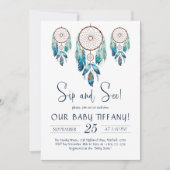 Aquamarijn Waterverf Dreamcatcher Sip and See Kaart (Voorkant)