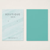 Aquamarijn Waterverf Oorbel Houder Display Visitekaartje (Voorkant /achterkant)