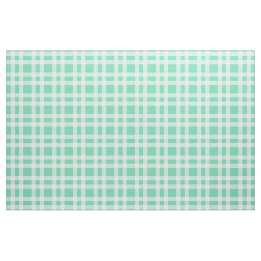 Aquamarijn wit geruit patroon stof (Yard (91,4 cm))