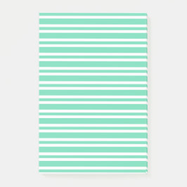 Aquamarijn Wit Strepenpatroon Post-it® Notes