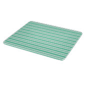Aquamarijn Wit Strepenpatroon Snijplank (Hoek)