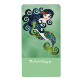 Aquamarijn Zeemeermin Boekplaten Labels (Voorkant)