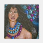 AQUAMARIJN ZEEMEERMIN magneet (Voorkant)