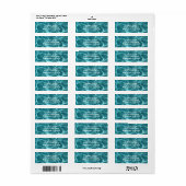 Aquamarijn Zwembad Foto Etiket (Full Sheet)