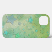 Aquamarijne sterren Hemels moderne kunst Case-Mate iPhone Case (Achterkant (horizontaal))